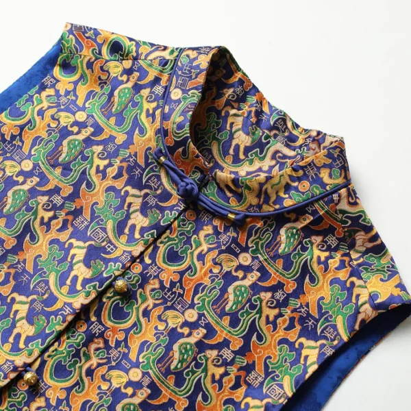 Five Stars from the East Shu Brocade Silk Vest for Ladies