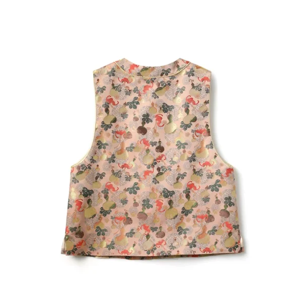 Gourd Song Brocade Silk Vest Womens