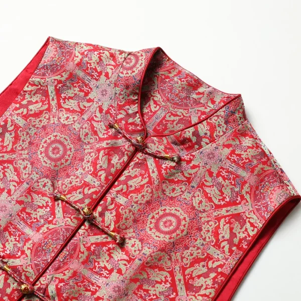 Zhai Niao Shu Brocade Silk Vest for Ladies