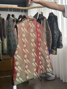Zhai Niao Shu Brocade Clothing Silk Vest Close-up
