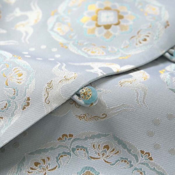 Baohua Benlu 45 Momme Song Brocade Vest Detail 2