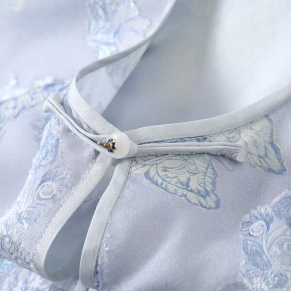Cut-out mulberry pure silk jacket for ladies