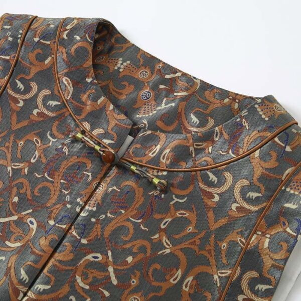 Ethnic style heavy-duty Shu brocade vest for ladies