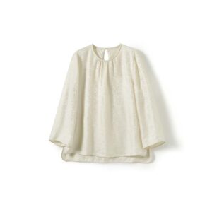 Gold jacquard mulberry pure silk outer shirt