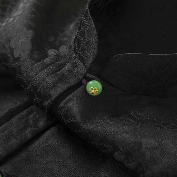 Muyue mulberry pure silk commuter shirt detail 1
