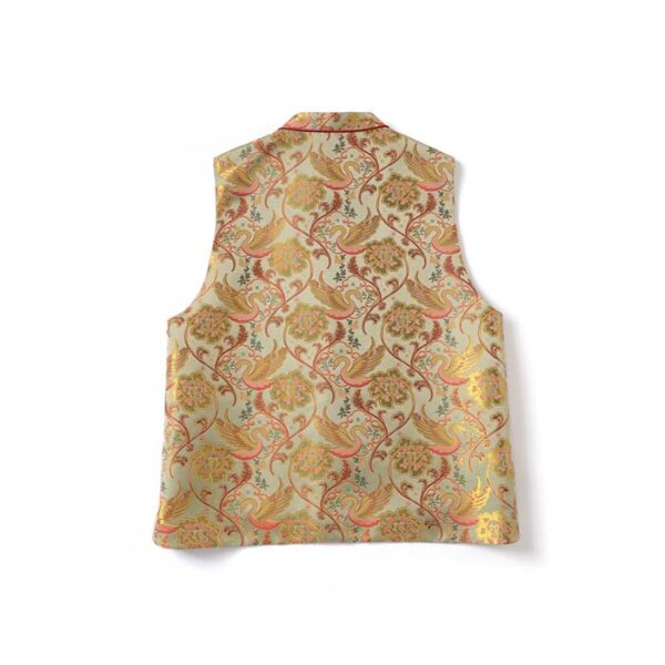 Swan Lake 45 Momme Song Brocade Vest womens