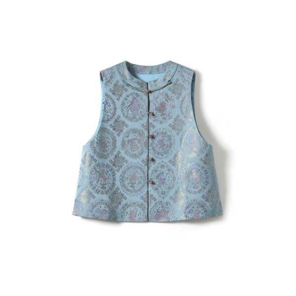 Zodiac 45 Momme Song Brocade vest