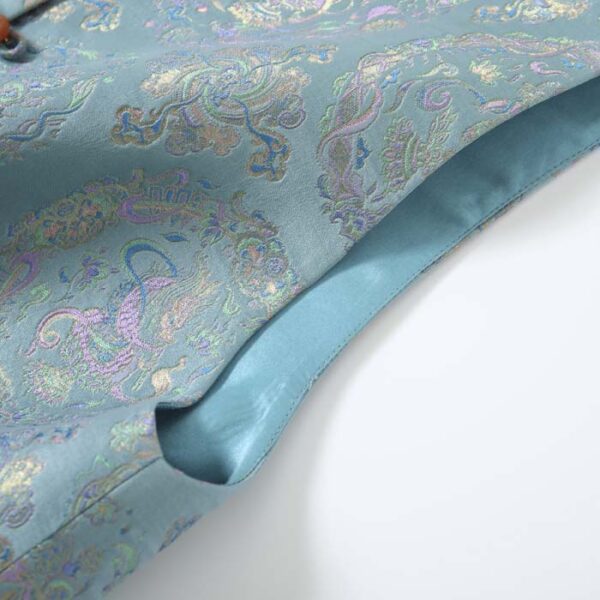 Zodiac 45 Momme Song Brocade vest detail 1