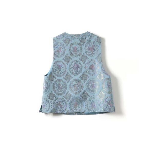 Zodiac 45 Momme Song Brocade vest womens