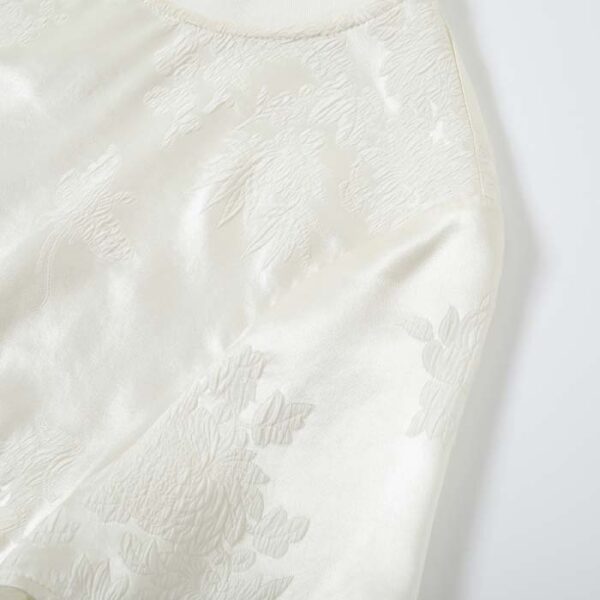jacquard pure silk short-sleeved top detail 2