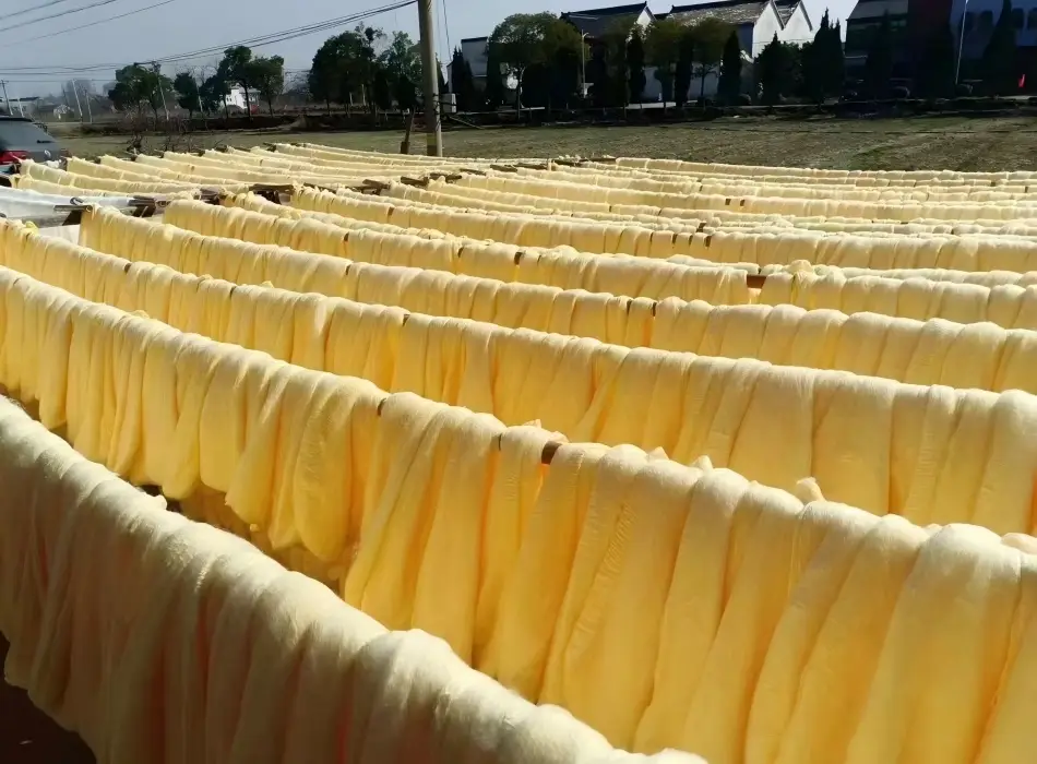 Drying mulberry silk