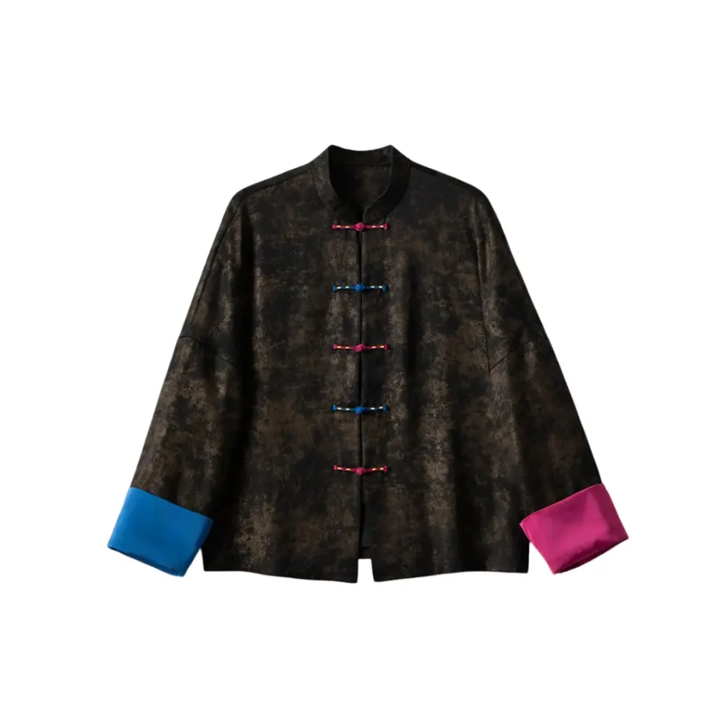Chinese-style Buttoned Heavy-forged Xiang Yun Sha Silk Jacket