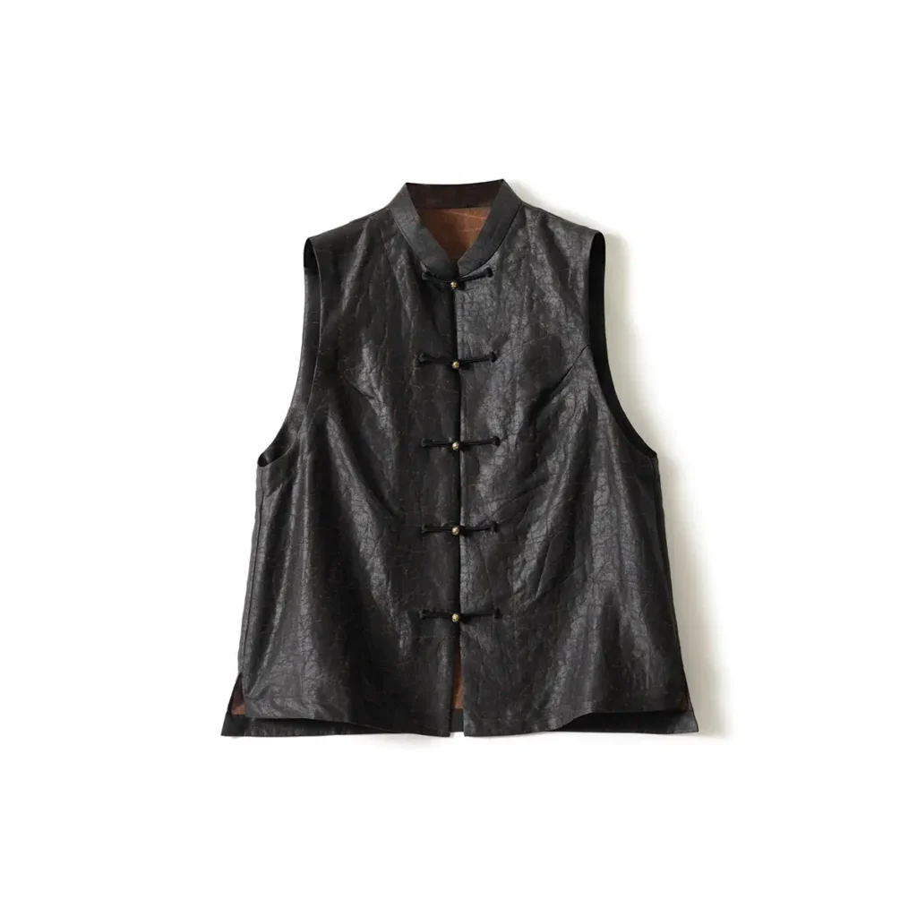 Crackle-patterned Xiang Yun Sha Vest