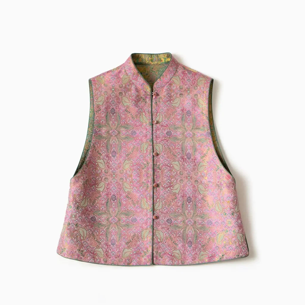 Double-sided Embossed Song Brocade Vest