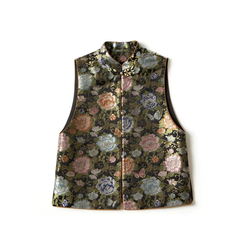 Floral Profusion Haute Couture Cloud Brocade Vest