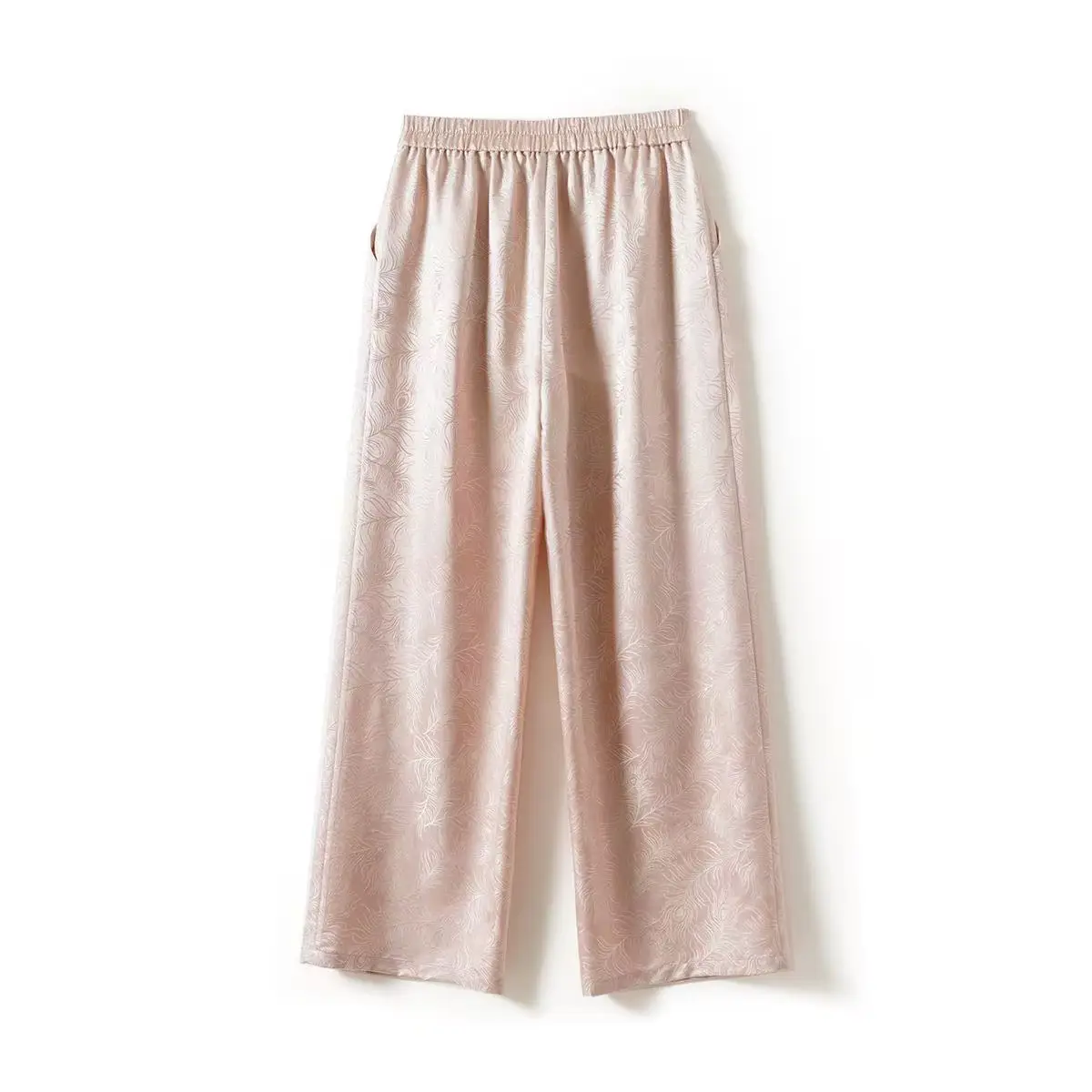 Zhengjuan mulberry silk pink silk pants Women