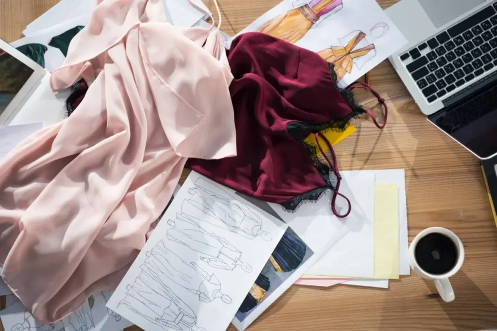 top-view-of-messy-fashion-designer-workplace