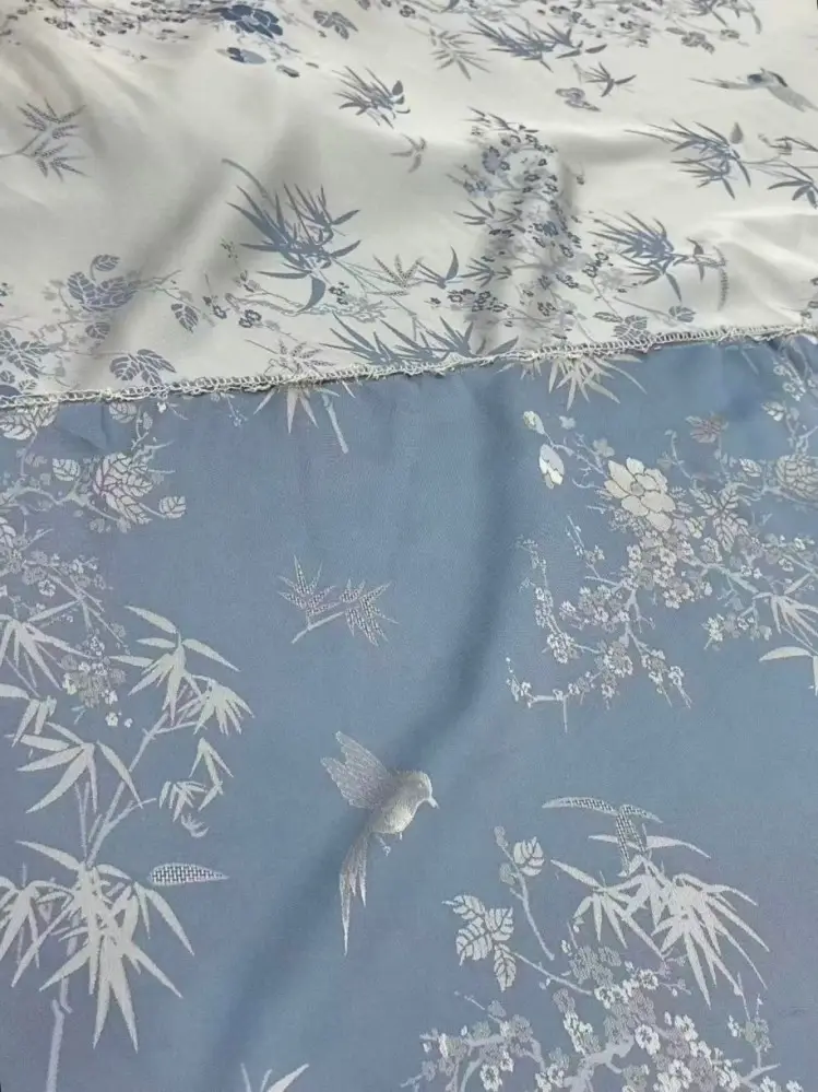Apricot Grove and Spring Swallows song brocade silk
